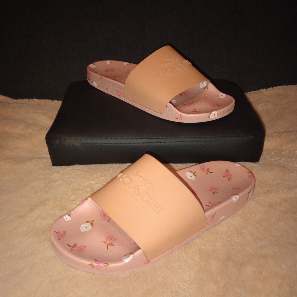 Women's Coach Floral Slides size 8 - Picture 3 of 8